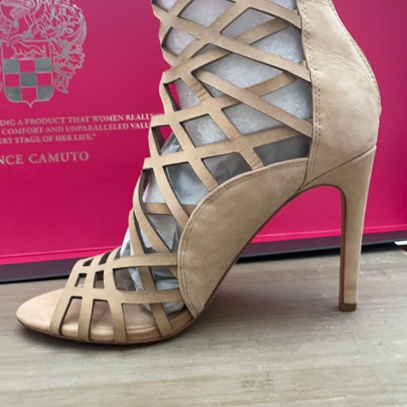 Vince Camuto Caged Peep Toe Over the Knee Boots - Picture 9 of 16